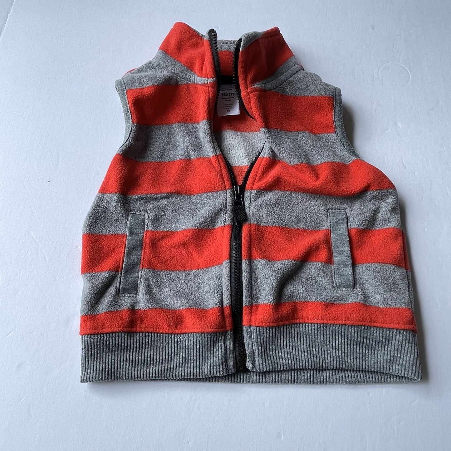 Seller 67 -Carter's Grey Red Fleece Vest 18mo