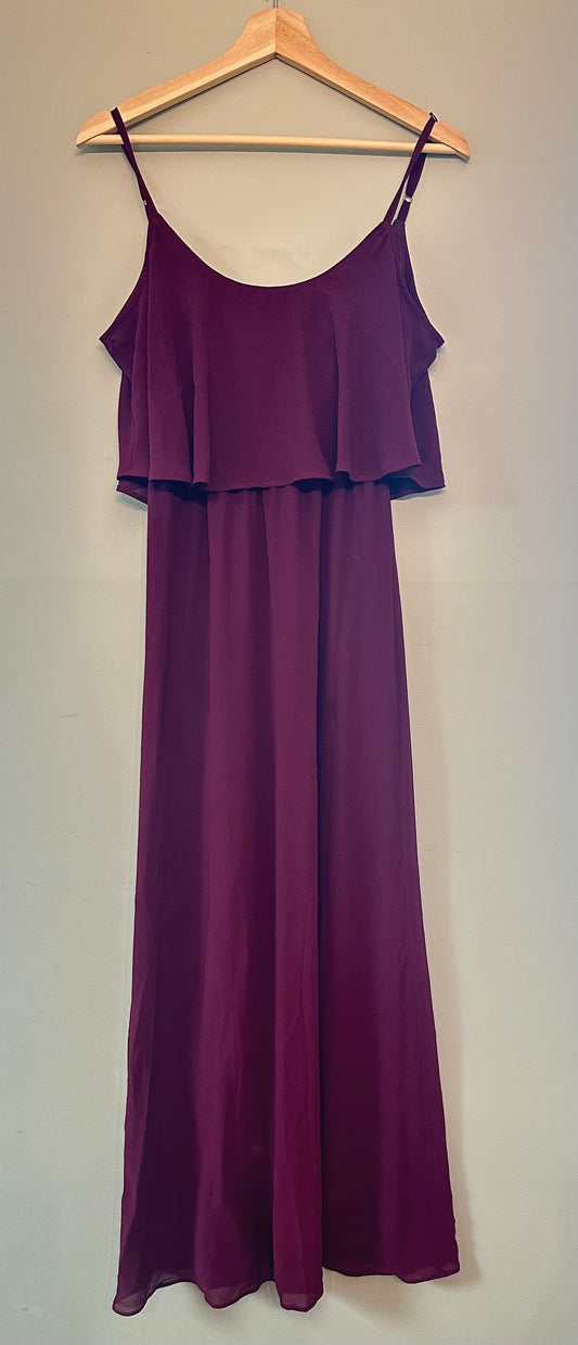 Show Me Your Mumu Women’s Small Purple Ruffle Top Maxi Dress