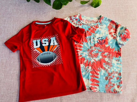 Boys Patriotic Bundle Size Small (6/7). One DriFit and one regular tshirt