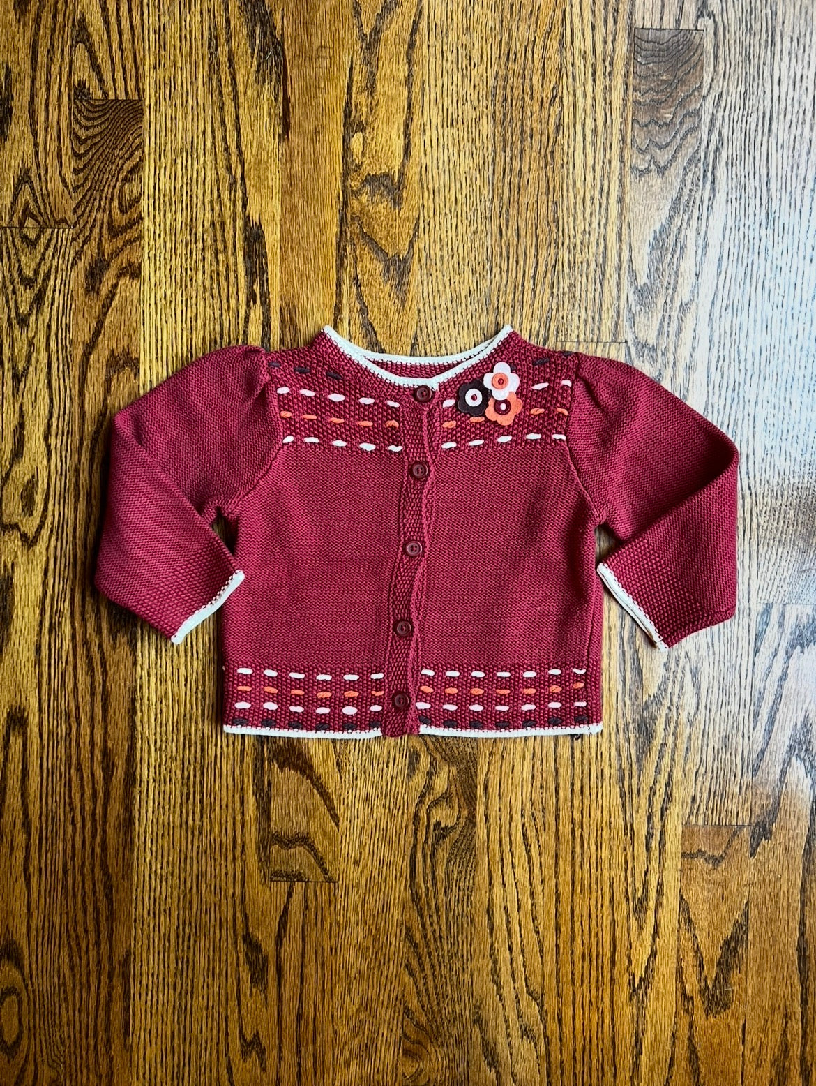 Seller #115 - Gymboree Girls 3T Burgundy Cardigan Sweater, GUC