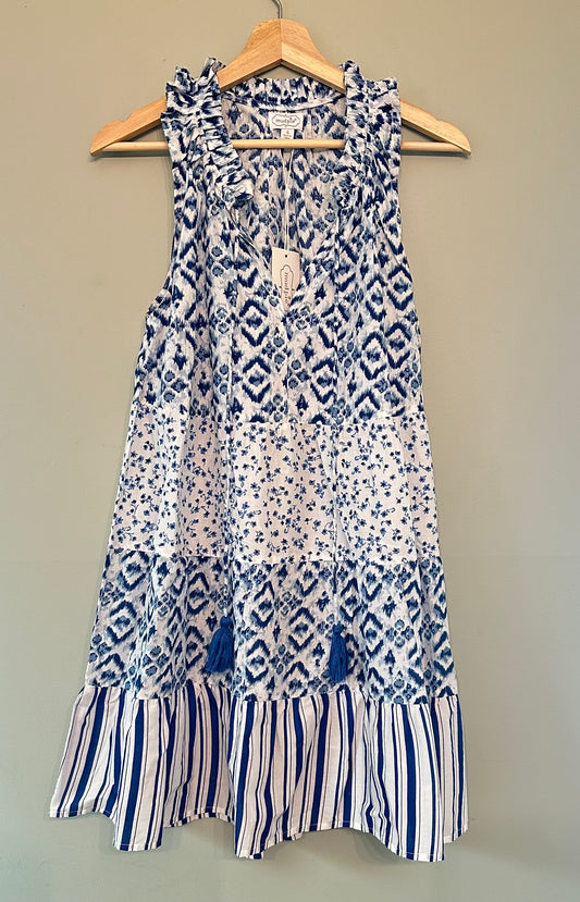 Mudpie Women’s Small NWT Blue/White Dress