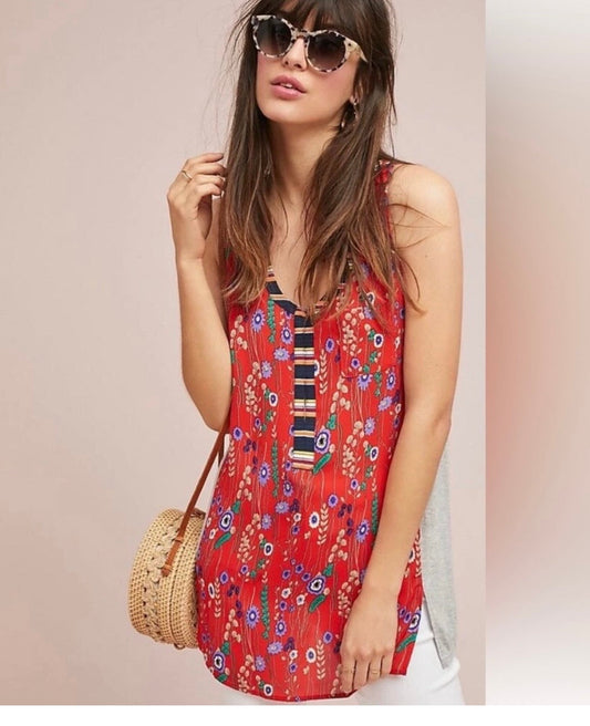 #130 Anthropologie Tiny Zuma Sleeveless Tunic Size M Top Womens