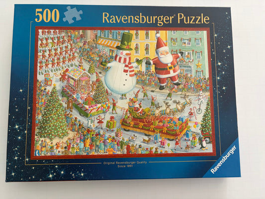 Seller #91 500pc Ravensburger Puzzle "Here Comes Christmas"  EUC
