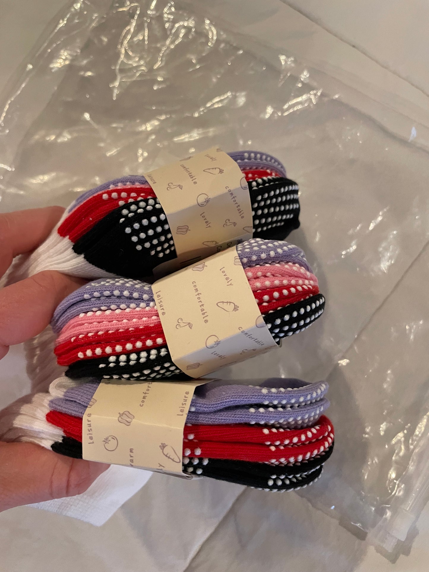 Mary Jane baby socks 0-12 mo with grippers, brand new