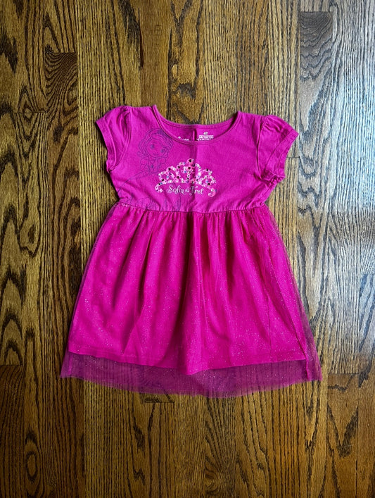 Seller #115 - “Sofia the First” Girls 4T Pink Play Dress, GUC