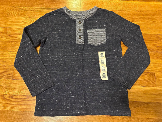 Seller #82 Cat and Jack boys size XS (4/5) navy blue shirt NWT