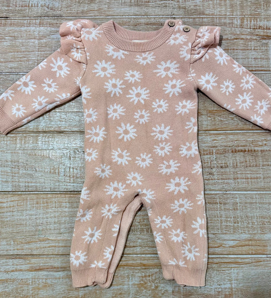 #108 Luna + Luca Ruffle Romper 3-6M