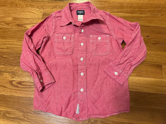 Seller #82 Osh Kosh boys size 6 red button down shirt