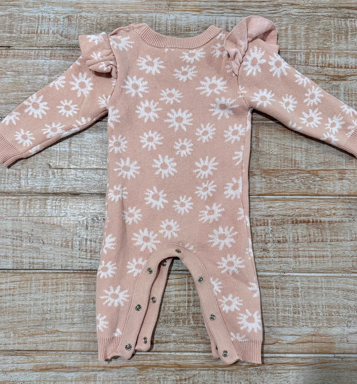 #108 Luna + Luca Ruffle Romper 3-6M