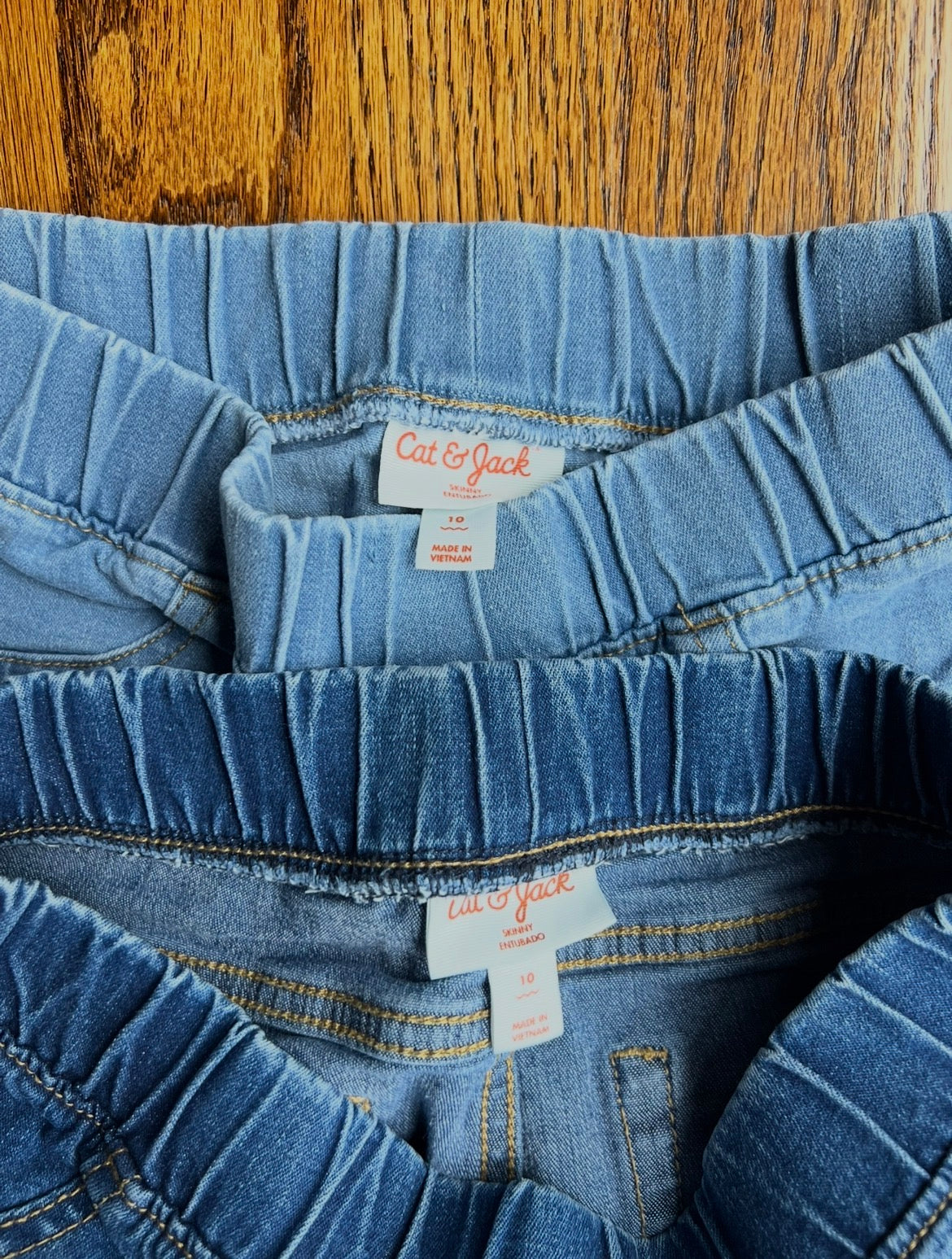 Seller #115 - Cat & Jack Girls Size 10 Blue Denim Jeggings (2 Pairs), EUC