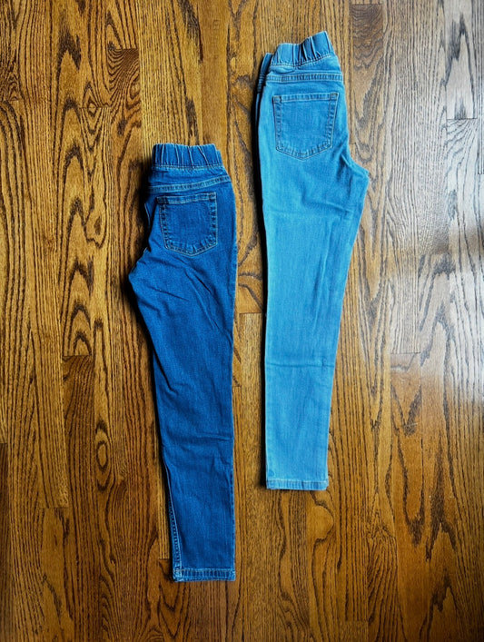 Seller #115 - Cat & Jack Girls Size 10 Blue Denim Jeggings (2 Pairs), EUC