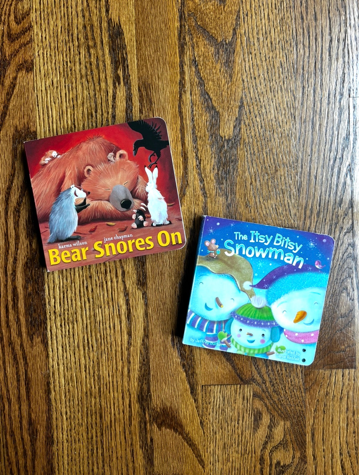 Seller #115 - Winter Board Books (Bear Snores On & Itsy Bitsy Snowman), VGUC/GUC