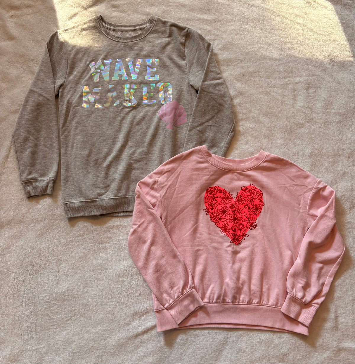 #102 - Girls size 14/16 crew neck sweatshirts