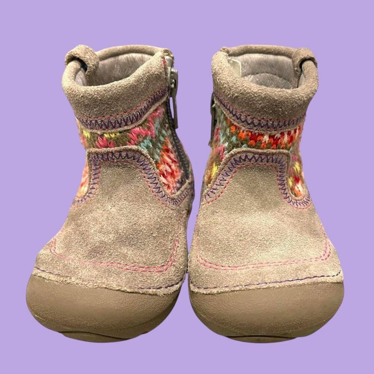 #1 Stride Rite barefoot winter bootie 3.5 infant REDUCED