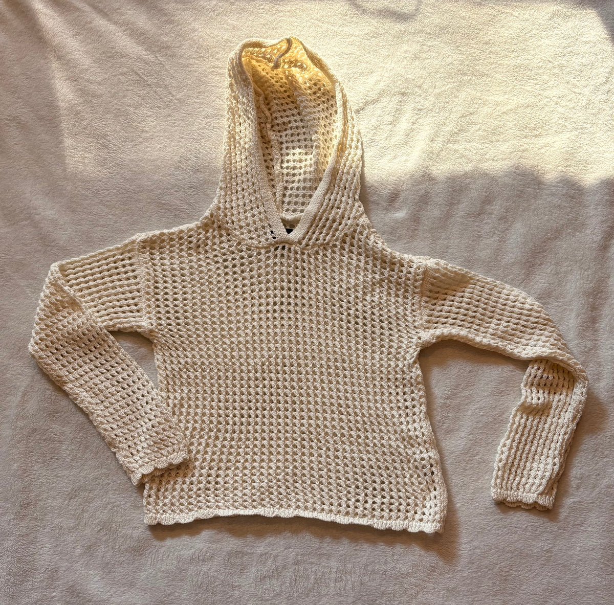 #102 - Art Class girls size 14 crocheted cropped sweater