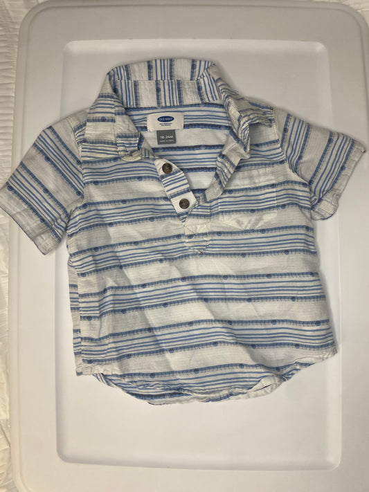 Seller #66 Boys 18-24 Mo Old Navy Button Up Linen Shirt
