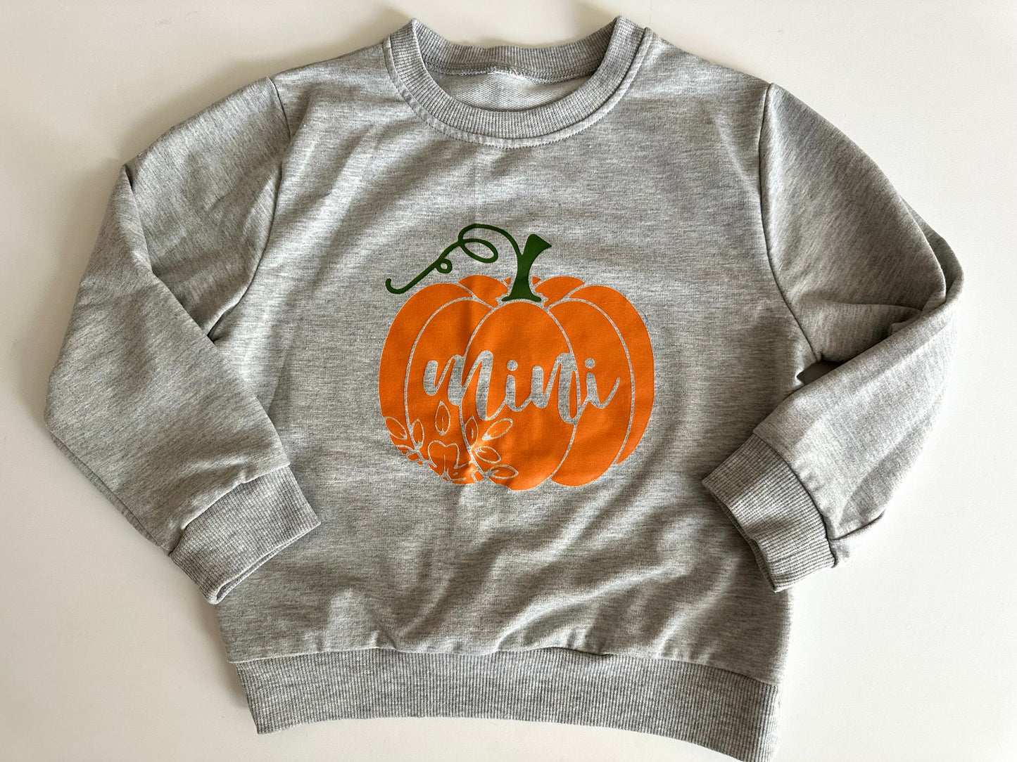 Seller #39 toddler girl 4T pumpkin sweatshirt “mini”