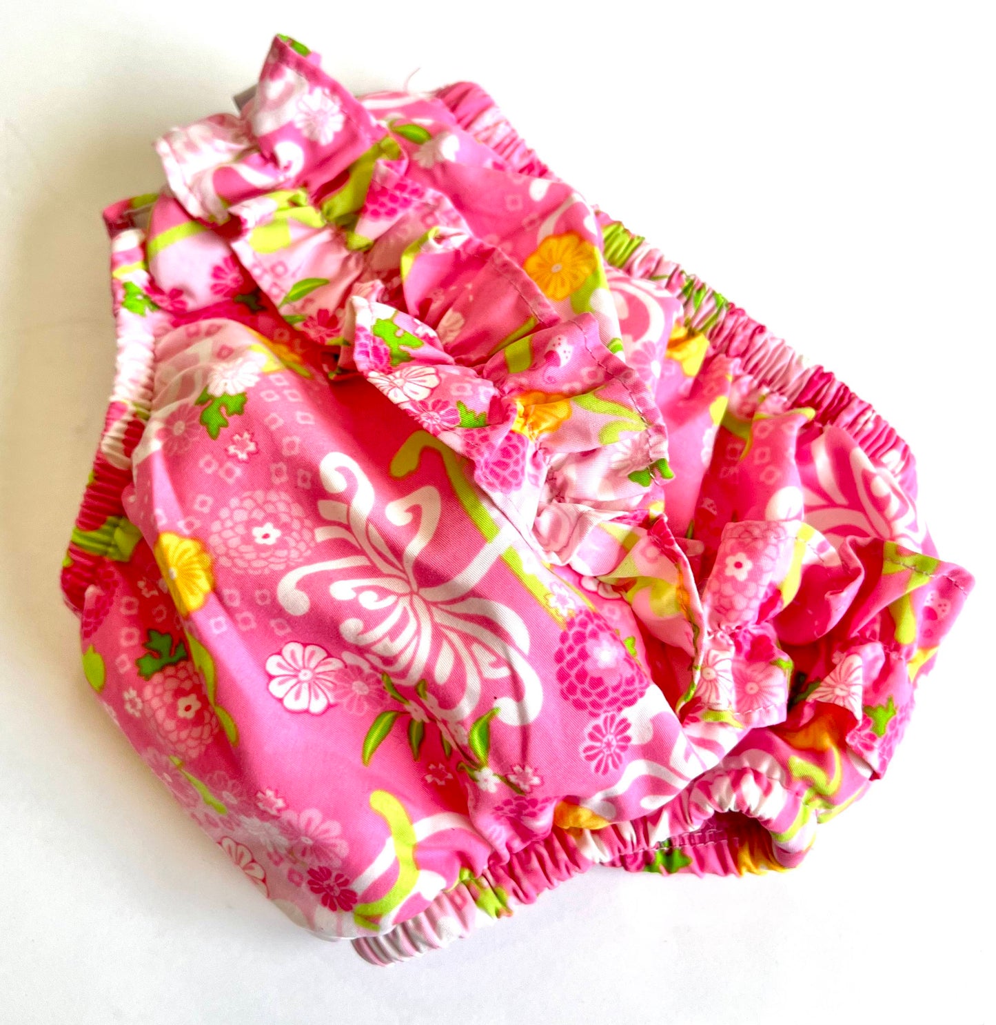 Girls 12-18 Mo I Play Swim Reusable Diaper Pink Ruffles Side Snaps UPF 50+ Excellent Condition (EC)