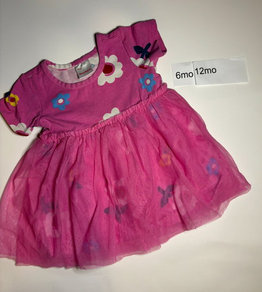 205 6-12mo Hanna Dress w Tulle overlay