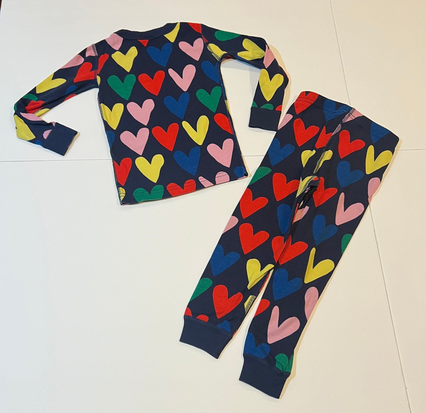 #180 Girls 100 (Girl 4) Hanna Andersson Navy Hearts