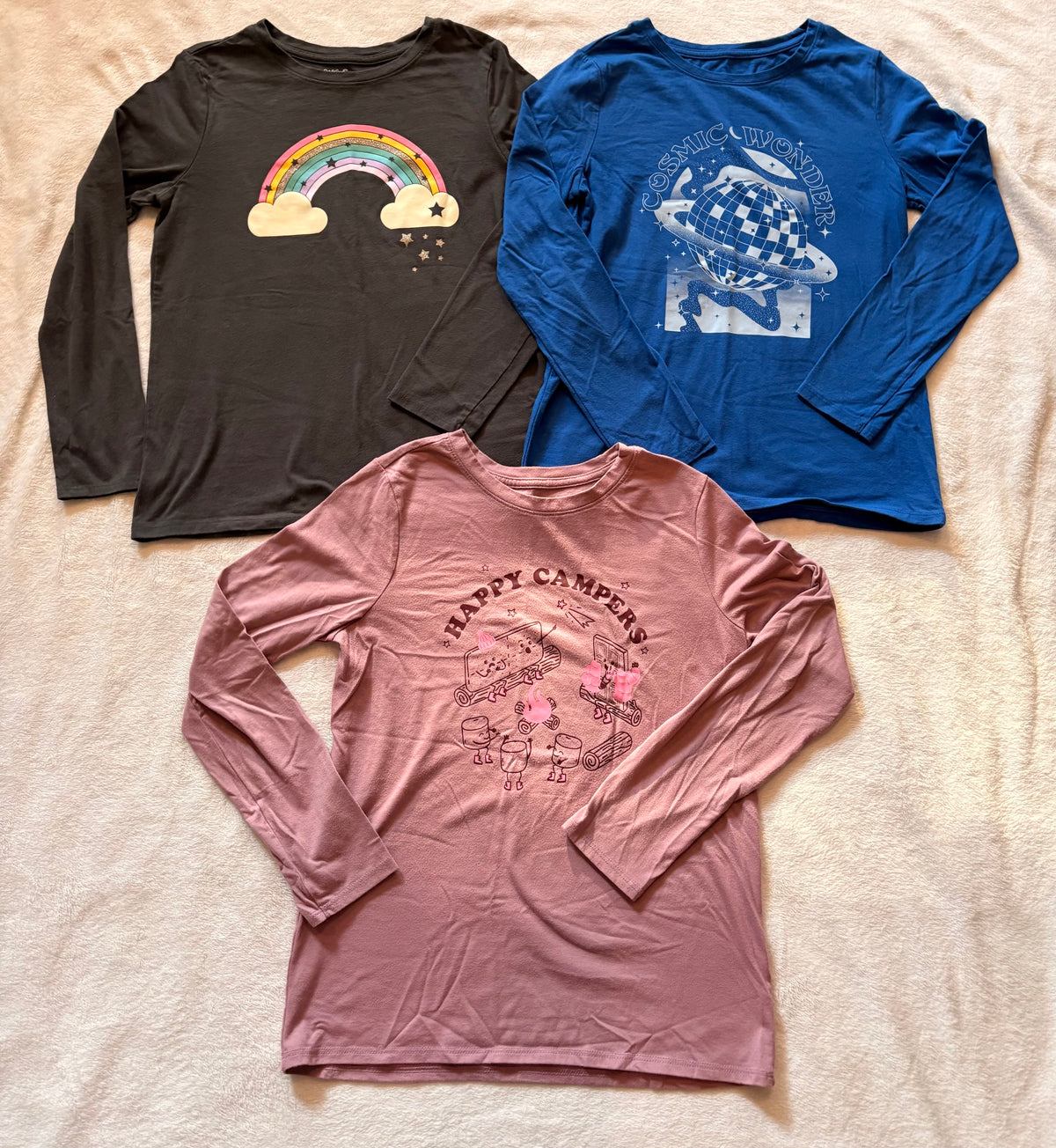 #102 - Cat & Jack size 14 long sleeve tees x 3