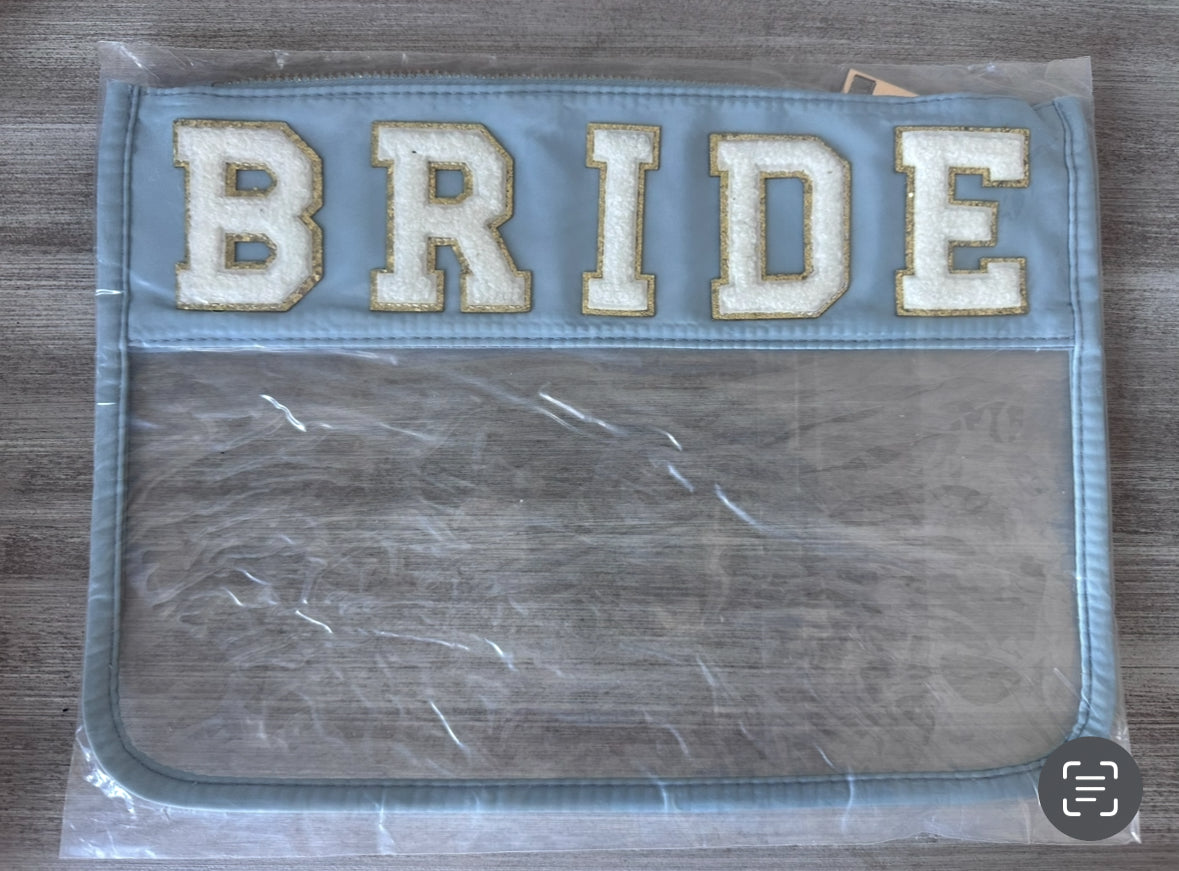 BRIDE clear zipper pouch