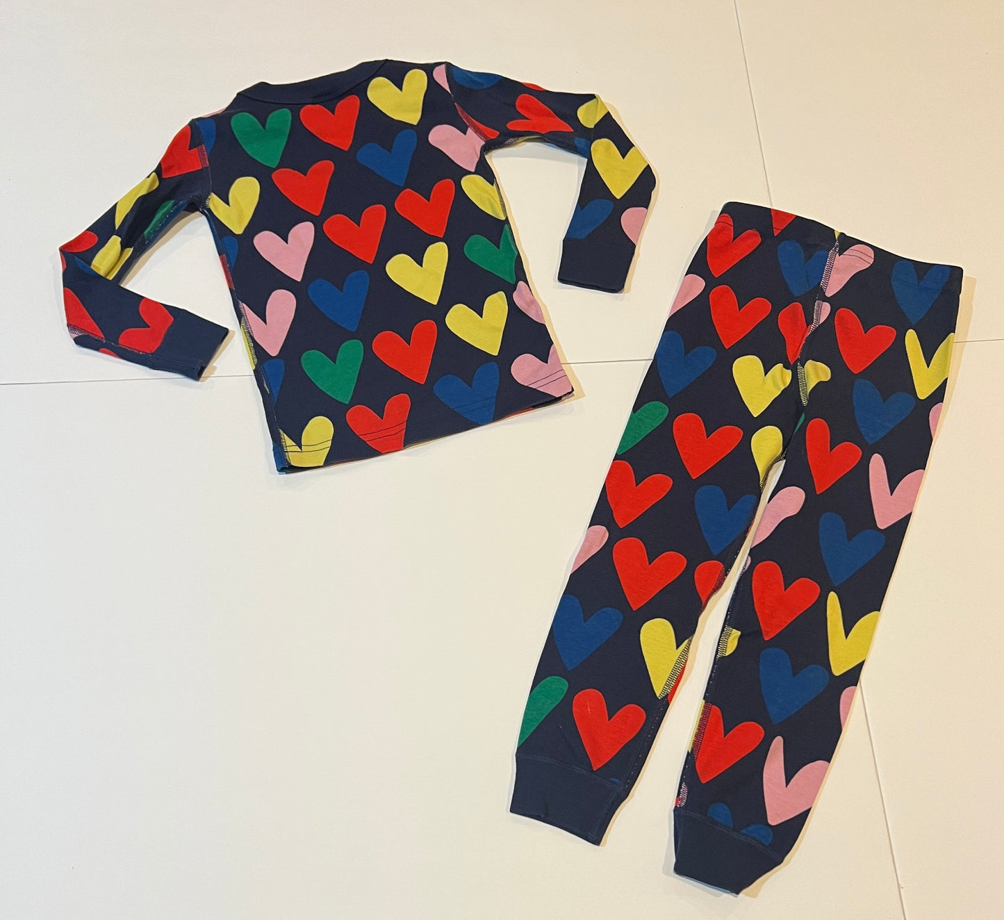 #180 Girls 100 (Girl 4) Hanna Andersson Navy Hearts