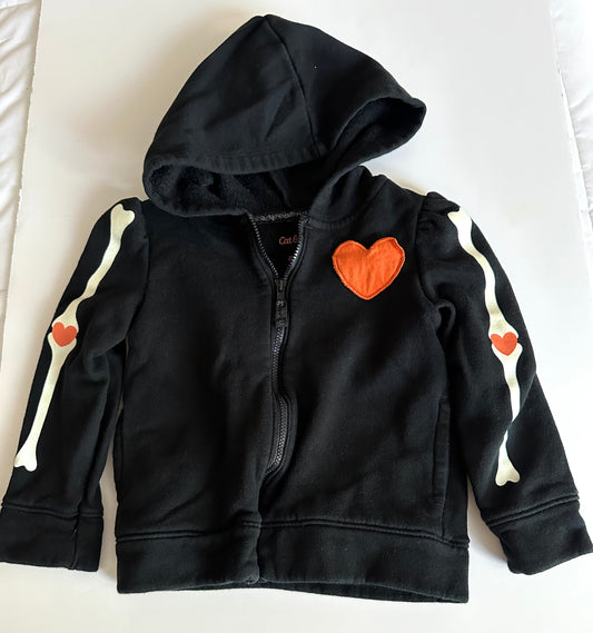 Seller #39 C&J girls 3T Halloween zip up hoodie glows in dark