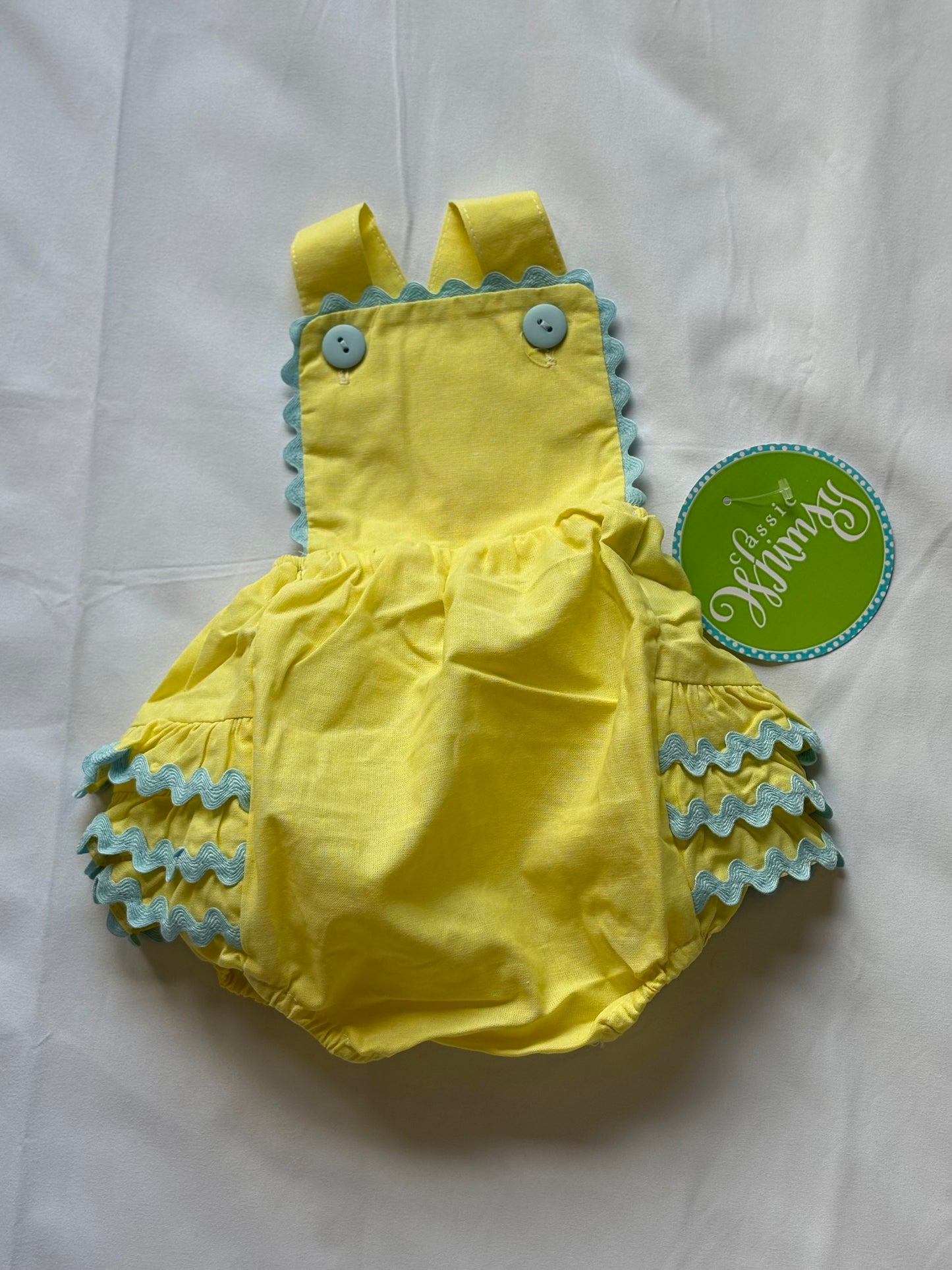 #88 Classic Whimsy NWT Yellow Ruffle Bubble Girls Size 3M
