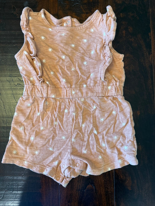 #28 Cloud Island Infant Girl Sun Romper - Size 12 Months
