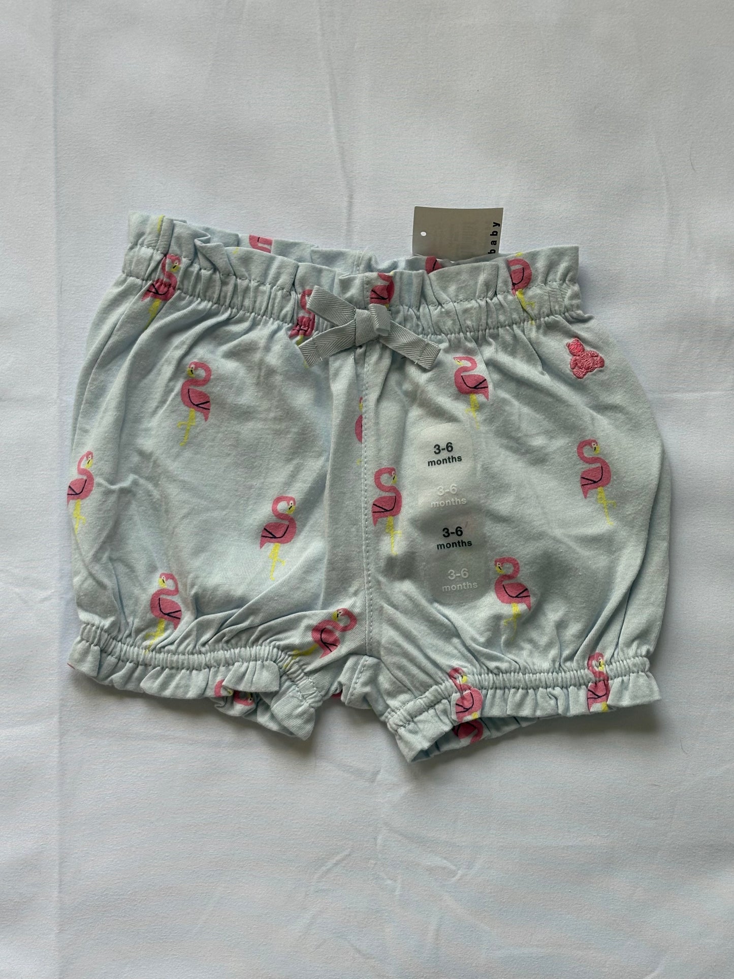 #88 Gap NWT Flamingo Bloomer Shorts Girls Size 3-6M