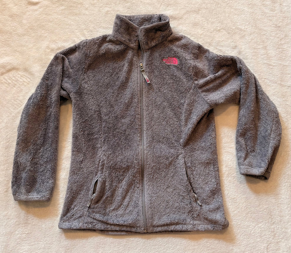 #102 -  North Face girls size XL gray fleece