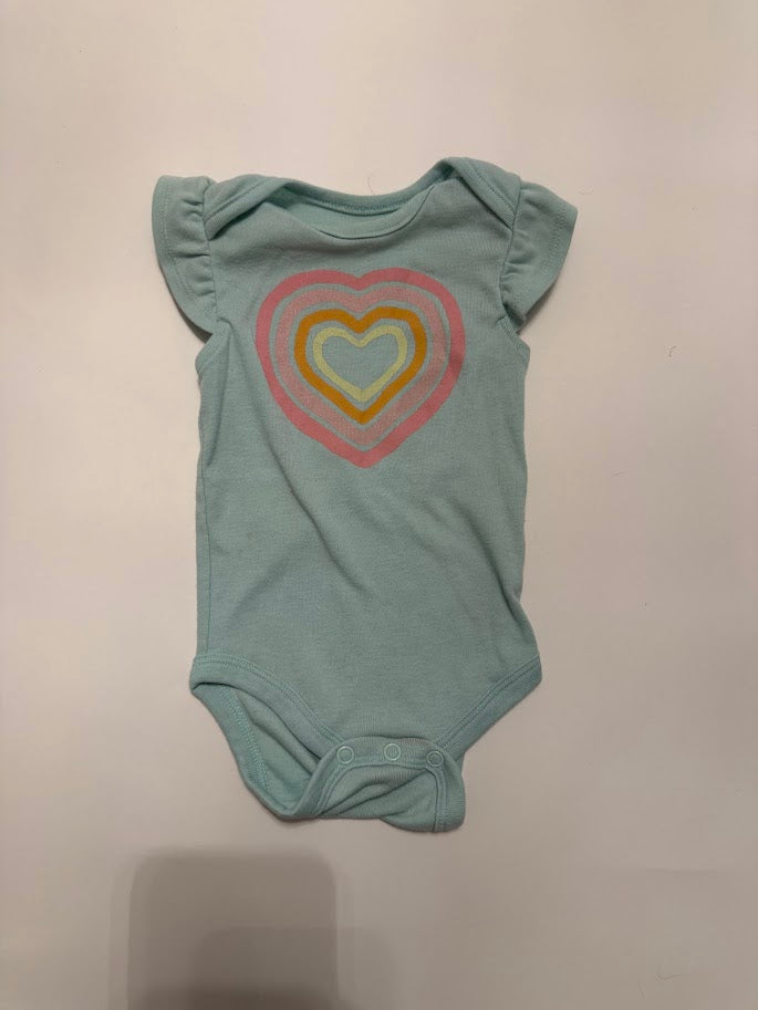 #78 REDUCED Jumping Beans 2 piece Heart and Cherry Bodysuits Girls 6M
