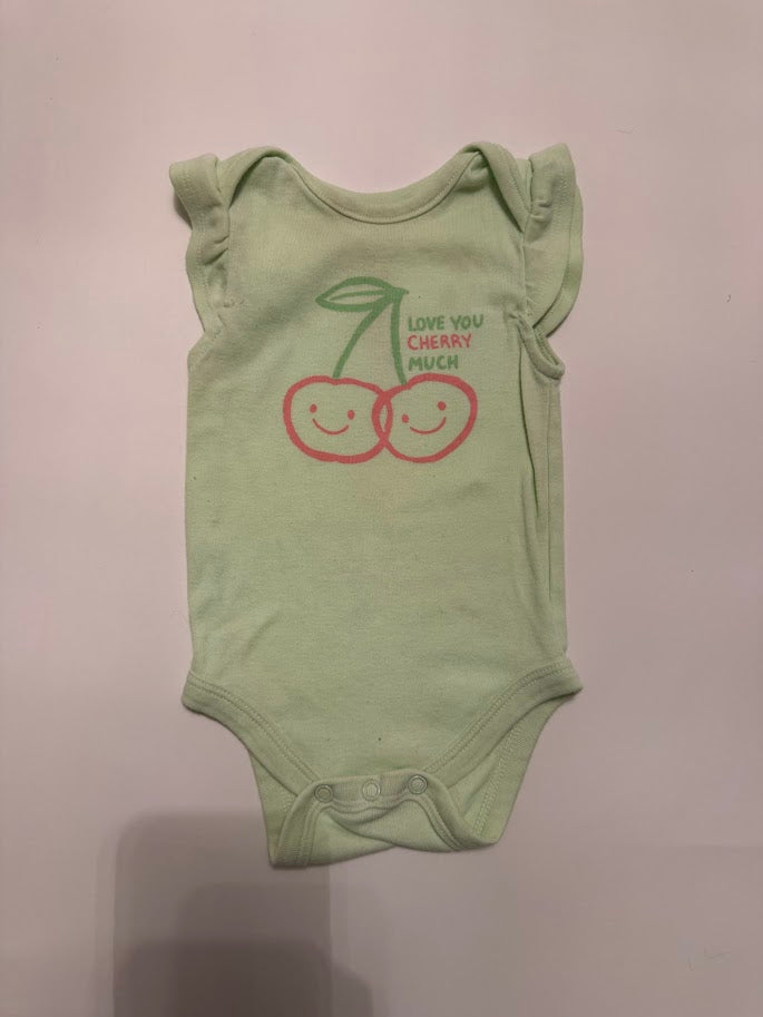 #78 REDUCED Jumping Beans 2 piece Heart and Cherry Bodysuits Girls 6M
