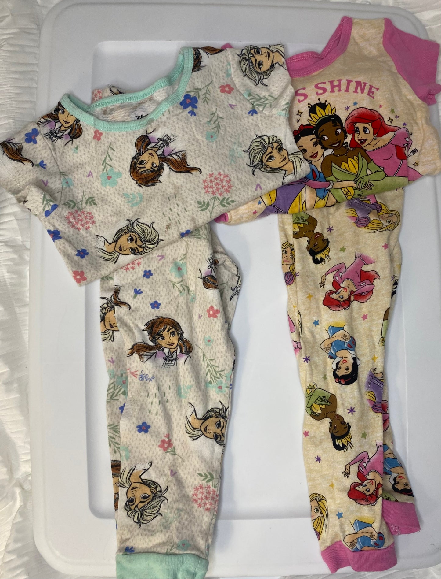 Seller #66 Girls Disney Princess Pajama Bundle - Fit like 2T