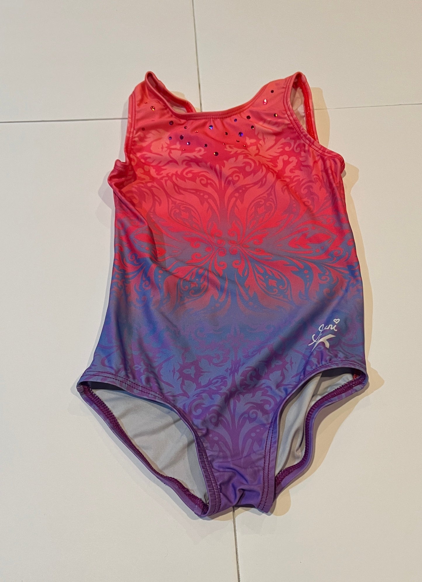 #180 Girls 3T-4T GK Elite Leotard Set (Pink and Pink/Purple)