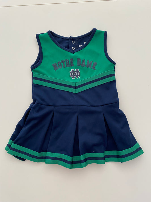 #84B-Girls 6-12M, Notre Dame Cheerleading Outfit, EUC