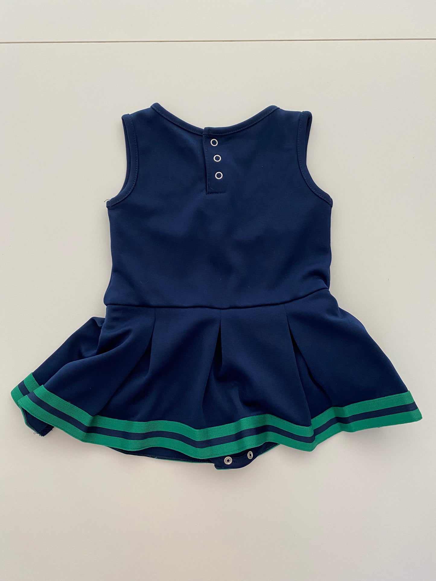 #84B-Girls 6-12M, Notre Dame Cheerleading Outfit, EUC