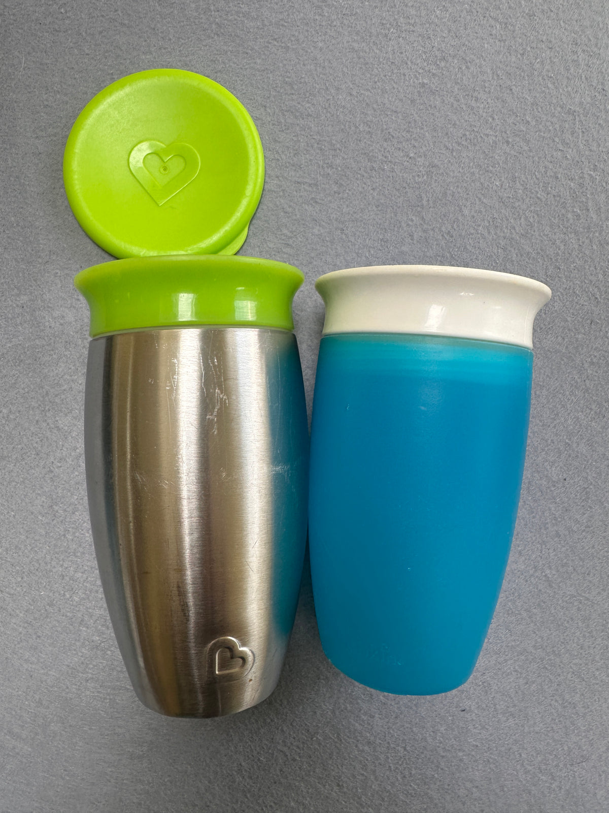 #163 2 Munchkin 360 Cups (one insulated with lid)
