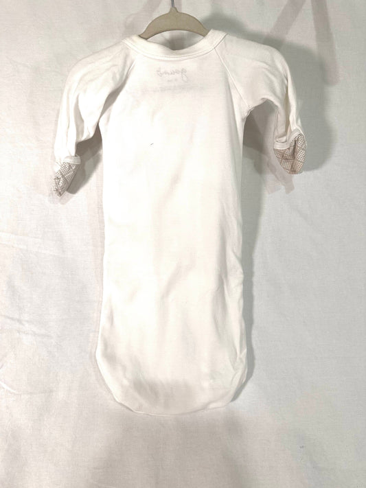 #30 Goumi White Cotton Layette, 0-3M