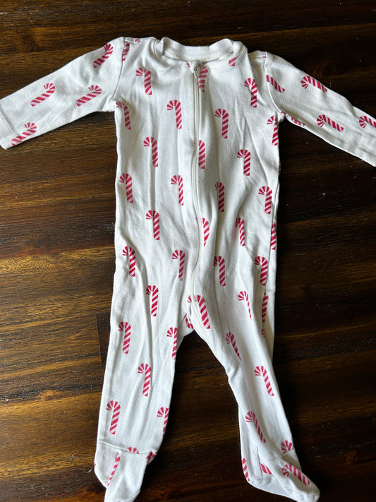 Seller #21 Primary 3-6mo Candy Cane sleeper
