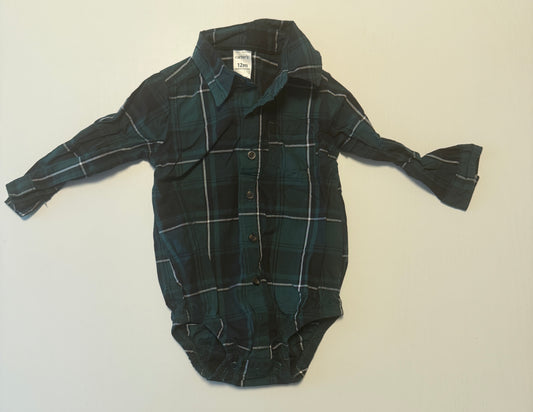 #93 Carter’s button down onesie size 12 months