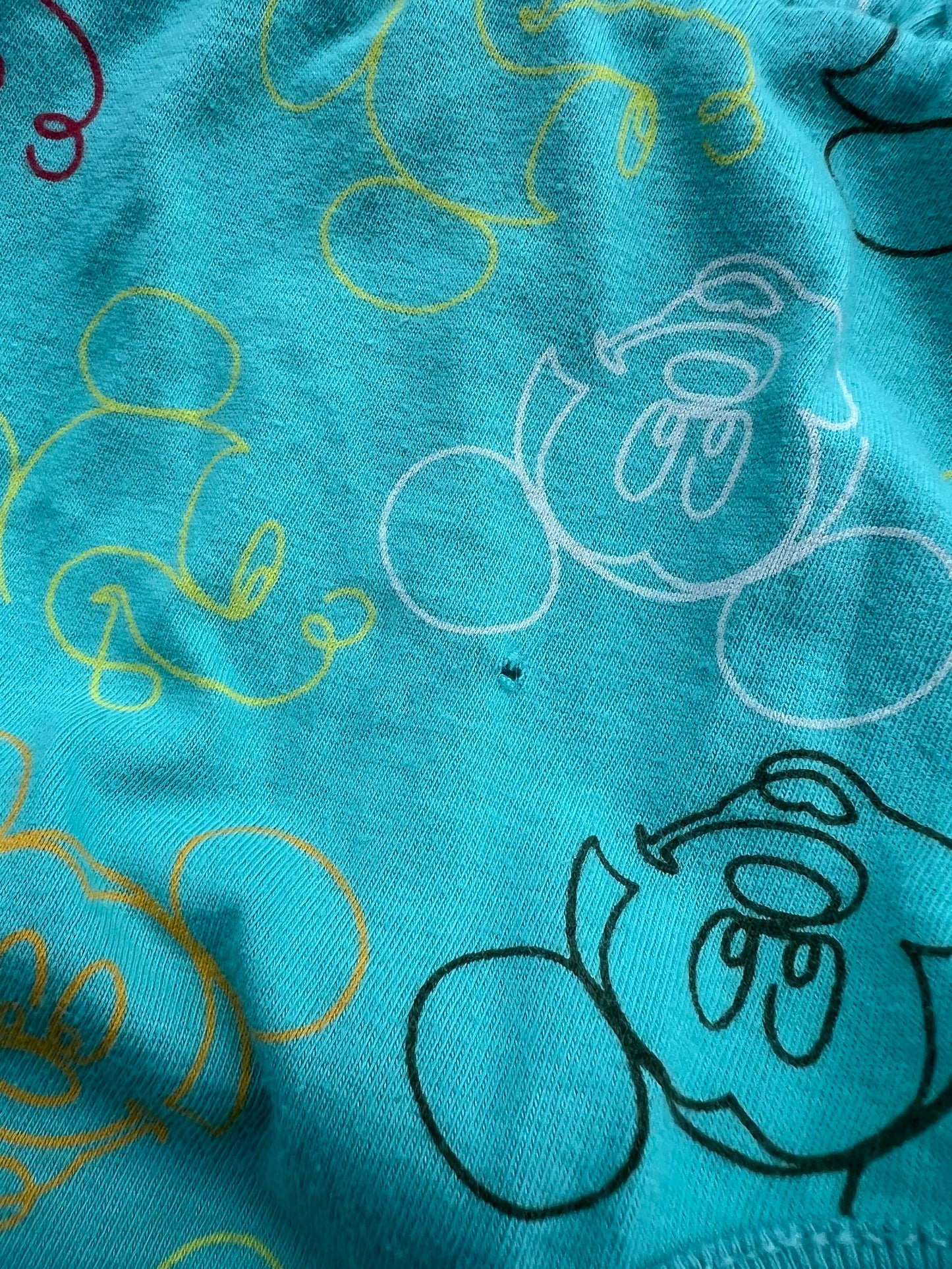 55 -  Hanna Andersson sz 5 Mickey dress ** Note pinhole and price reflected