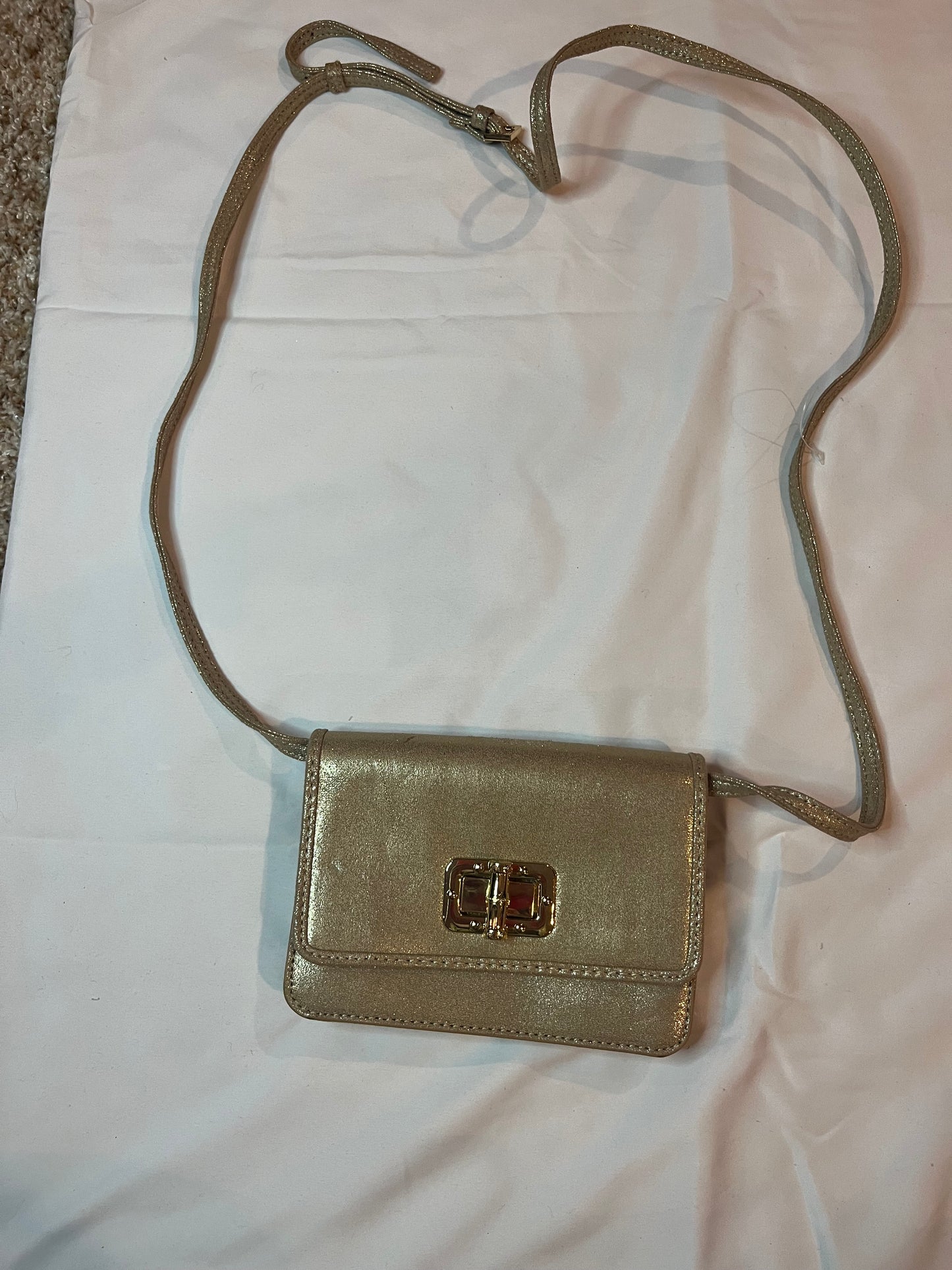 NWOT small Lilly pulitzer gold crossbody 3B