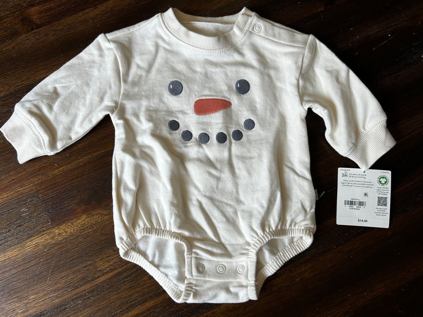 Seller #21 NWT 3mo snowman bubble for baby