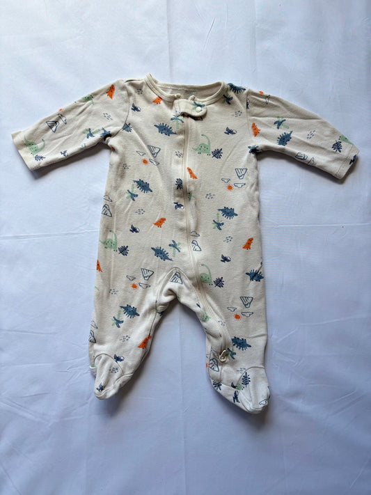 #88 REDUCED Carters Just One You Dino Footie PJs Boys Size 3M