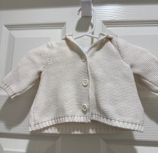 #53 baby girl hooded sweater size 0-3M