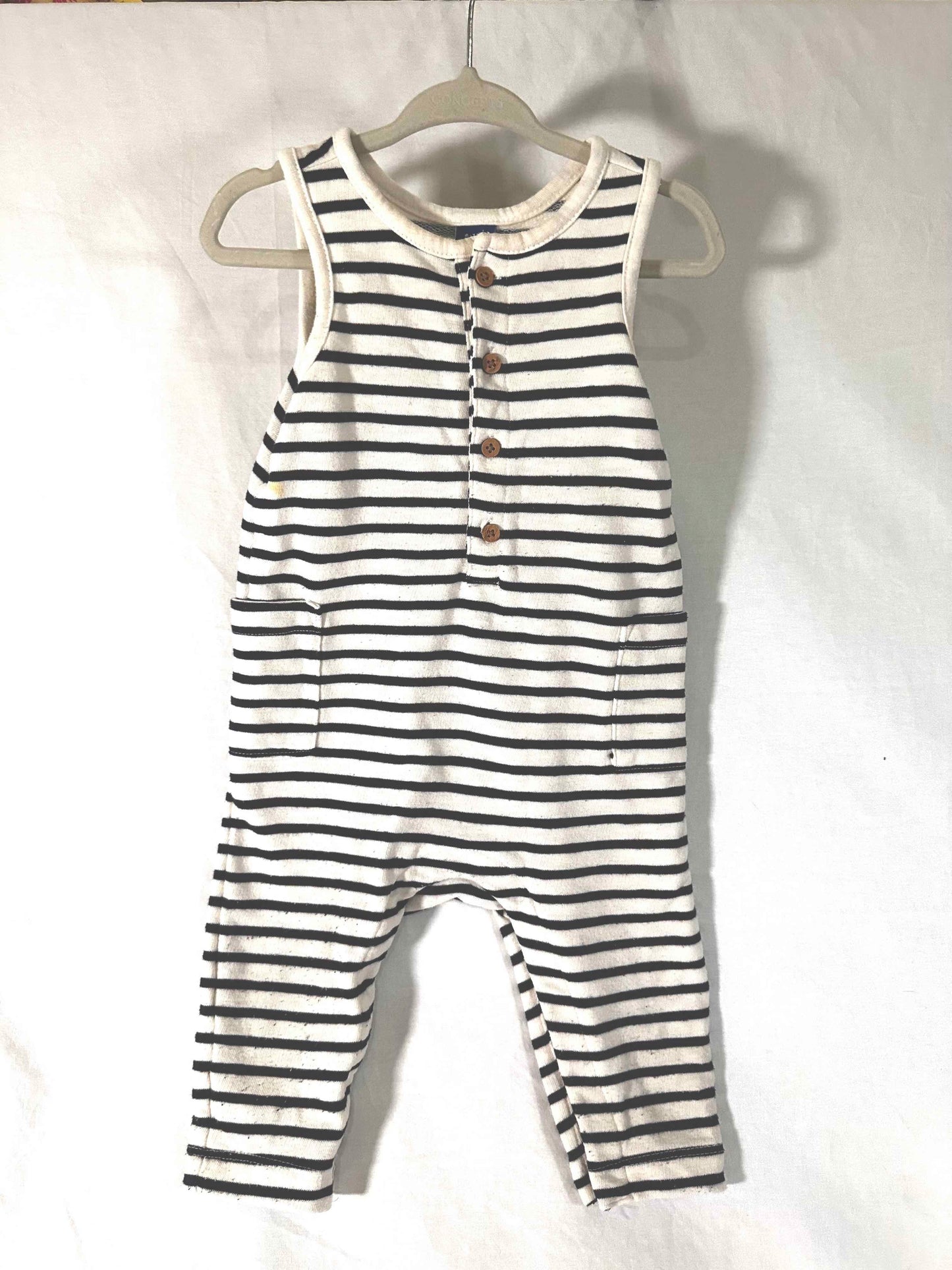 #30 Stripe Coveralls, 6-12M