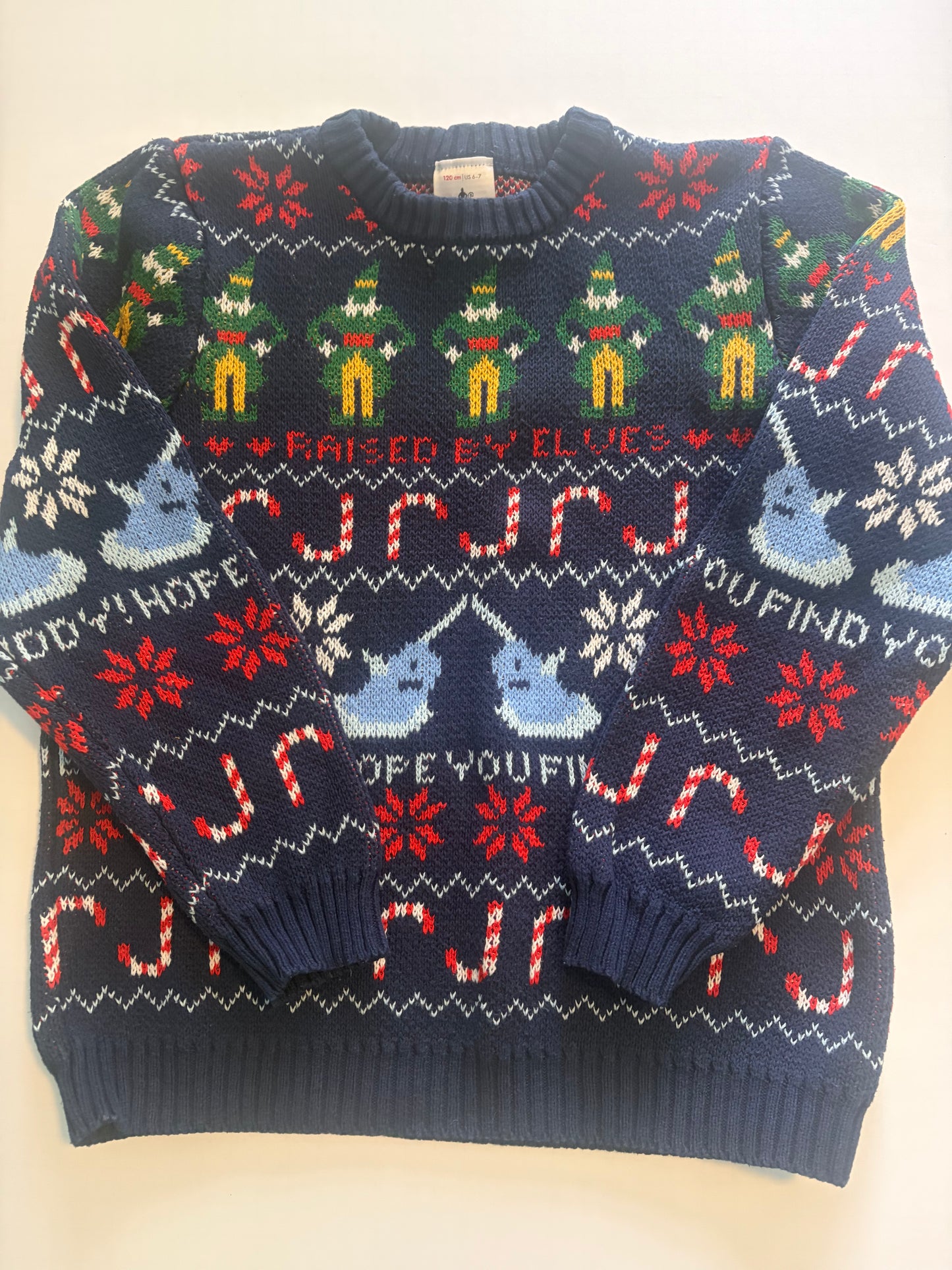 Seller #91 size 6-7 Hanna Andersson "Elf" fair sweater EUC