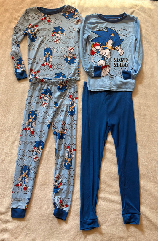 #102 - Sonic boys size 8 long sleeve pajamas